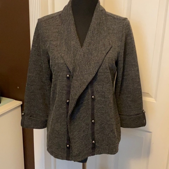 Maurices Women’s 3/4 Sleeve Jacket Gray sz L NWT - Picture 1 of 6